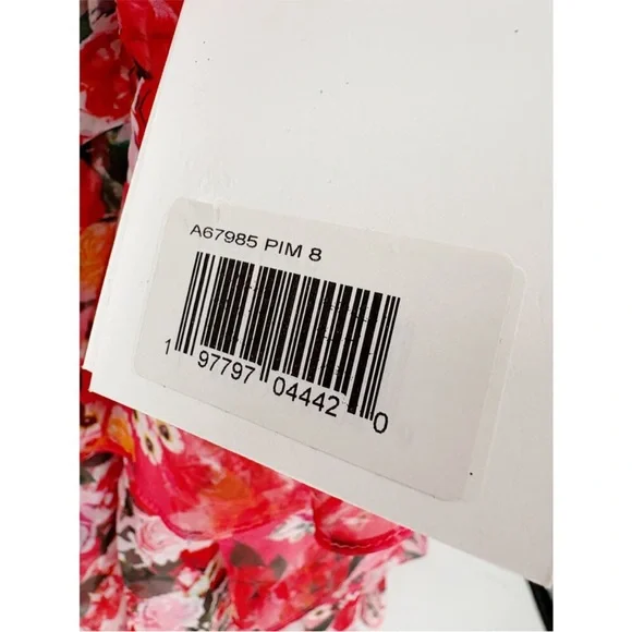 MAC DUGGAL Dress Size 8 Evening Gown Pink Floral Fit Flare Open Back NEW - Picture 7 of 9